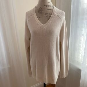 Lucky Brand Cream V-Neck Sweater